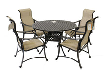 Load image into Gallery viewer, Sling 5-Piece Cast Aluminum Dining Set with 48&quot; Round Table, 4 Chairs
