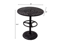 Load image into Gallery viewer, 36&quot; Round Pedstal Bar Table Weave With Footrest (Container Order Only)
