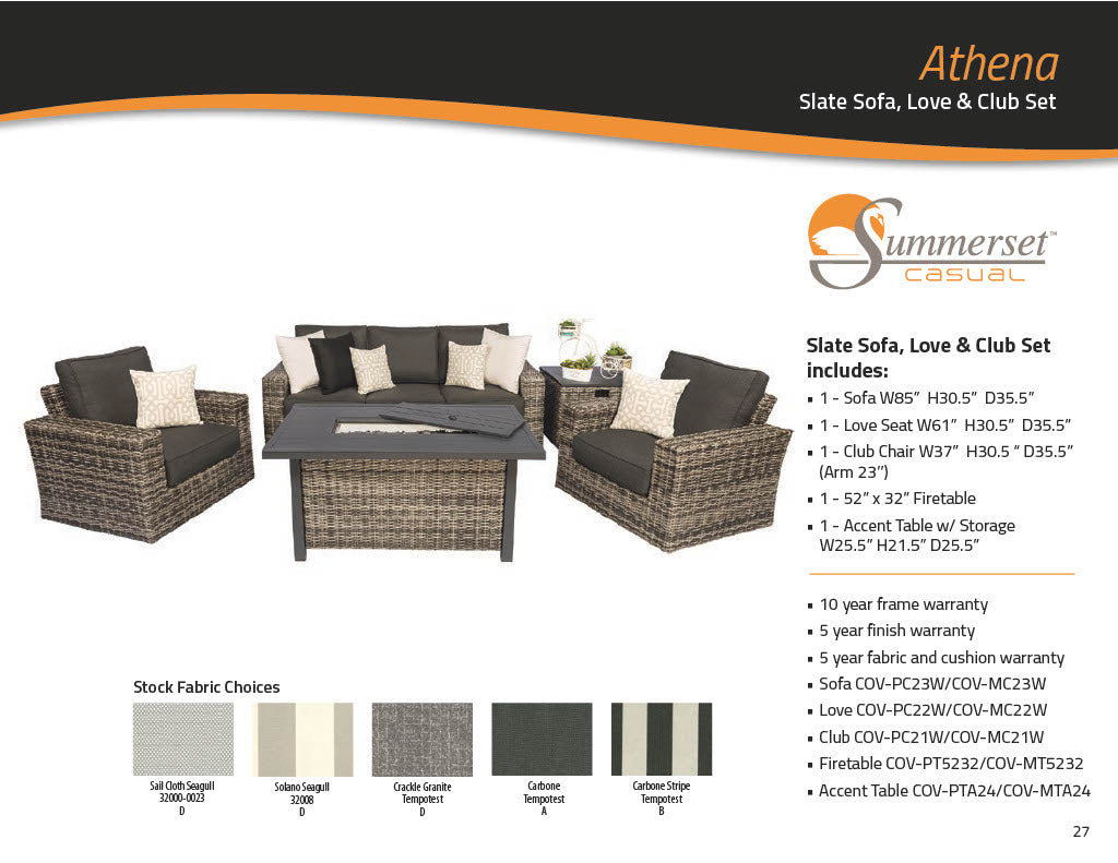 Athena Sofa 5PC Set