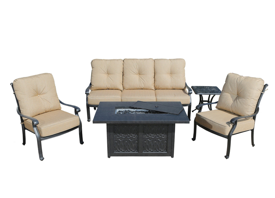 5PC Sofa Set with Fire Table (Classic) (Container Order Only)